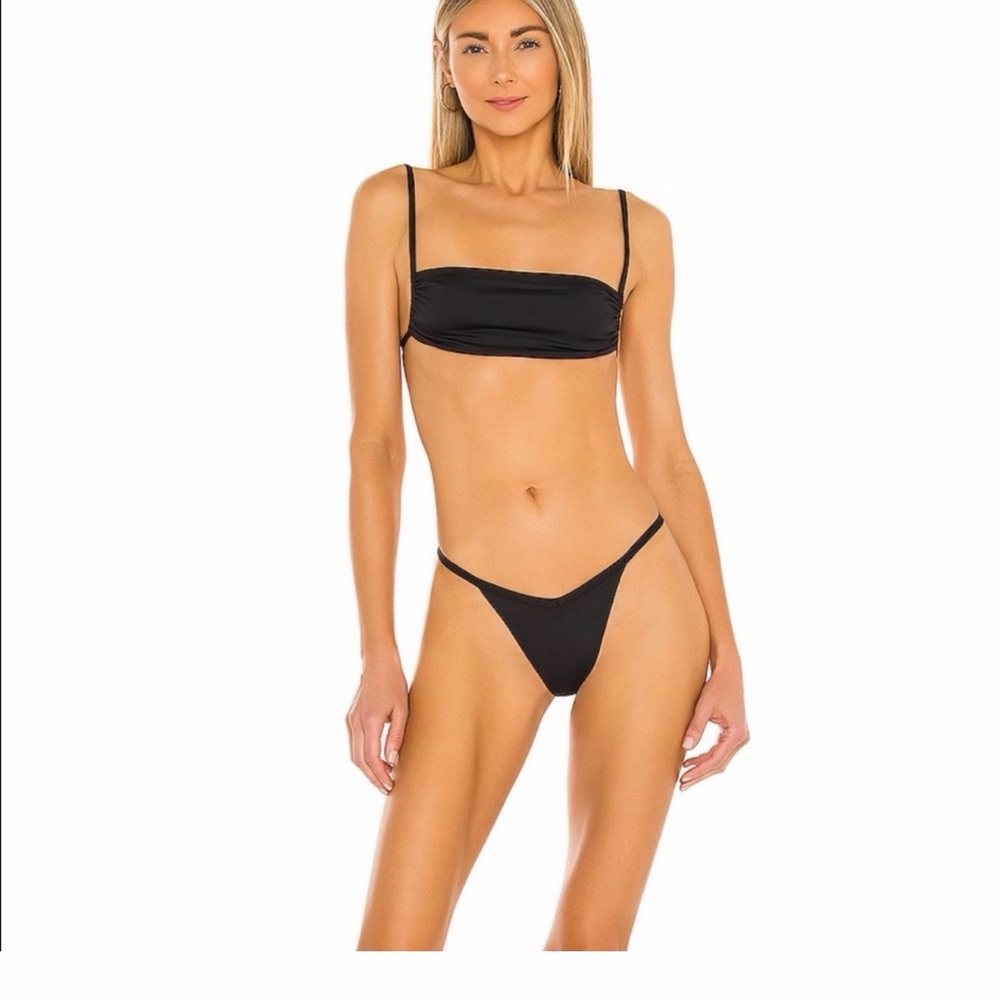 Frankie’s Bikinis Black Women's Swimwear Bikini Top